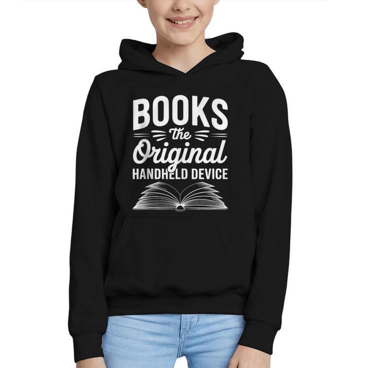 Books The Original Handheld Device Book Reading Graphic Youth Hoodie