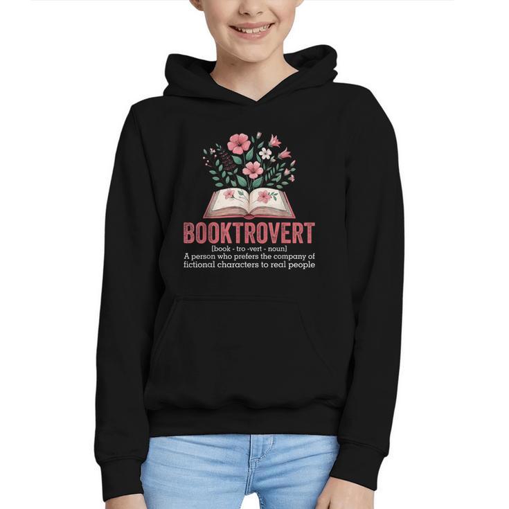 Booktrovert Book Lover Bookworm Reading Books Librarian Graphic Youth Hoodie