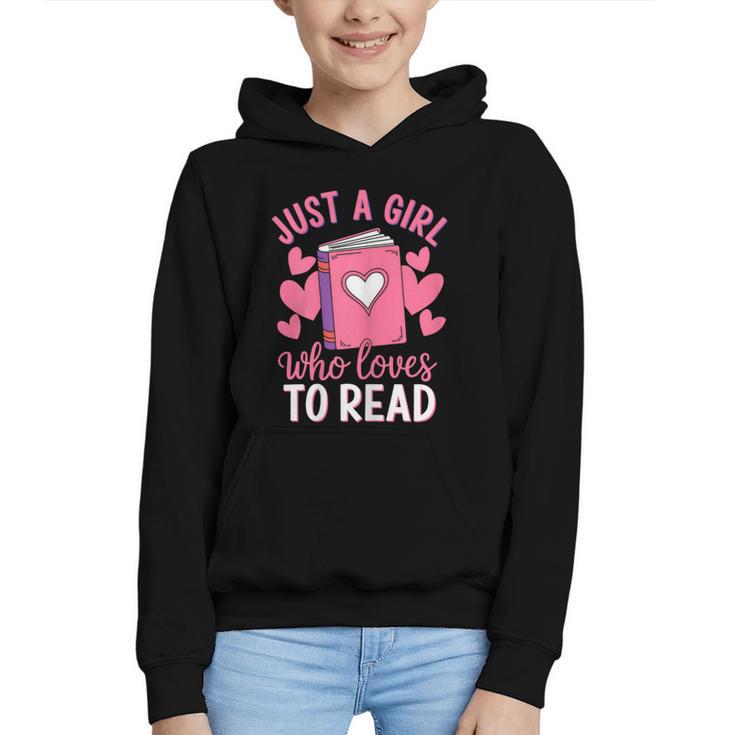 Bookworm Just A Girl Who Loves To Read Graphic Youth Hoodie