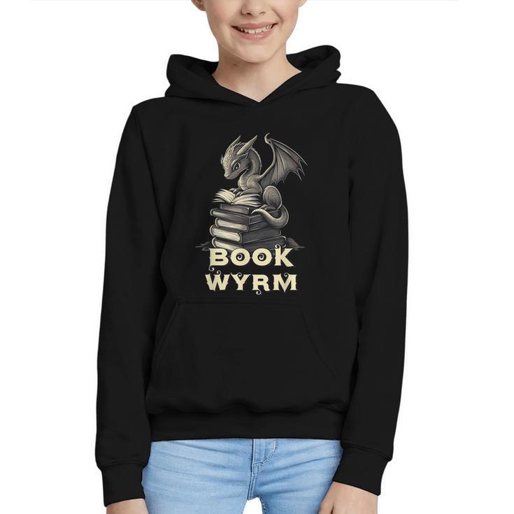 Bookwyrm Dragon Fantasy Bookish Fairytale Book Lover Graphic Youth Hoodie