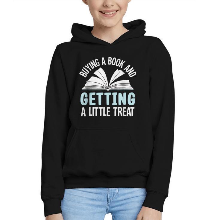 Buying A Book And Getting A Little Treat Graphic Youth Hoodie