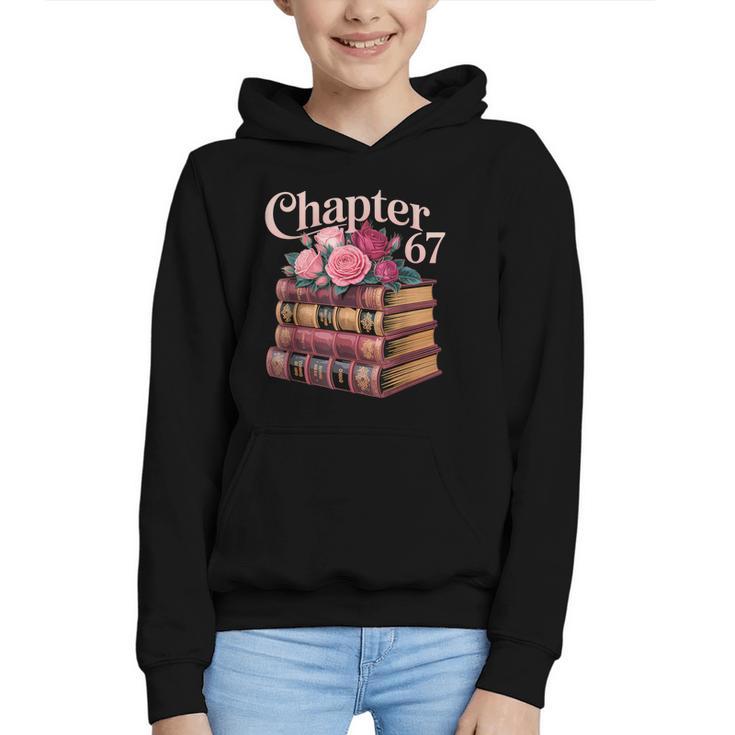 Chapter 67 Floral Book Stack Graphic Youth Hoodie
