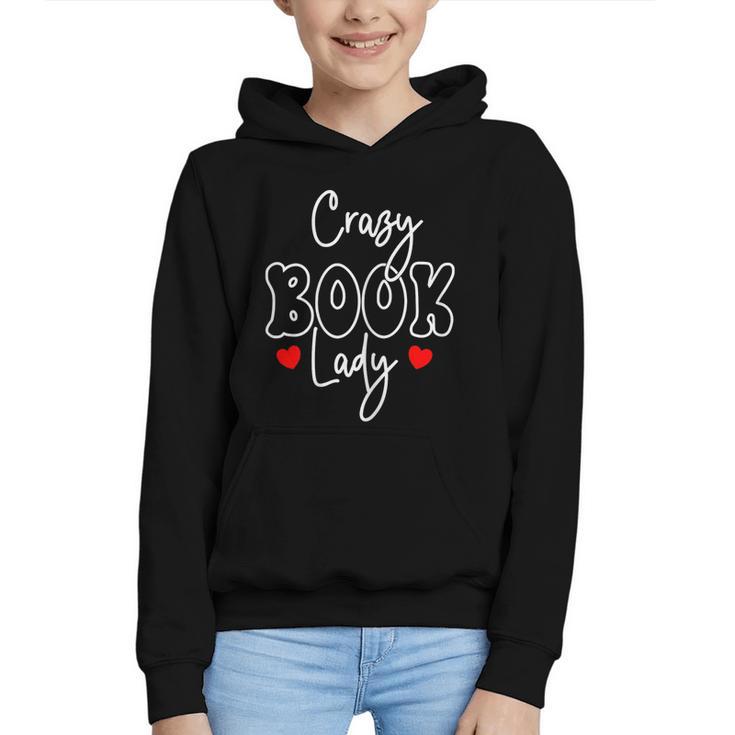 Crazy Book Lady Graphic Youth Hoodie