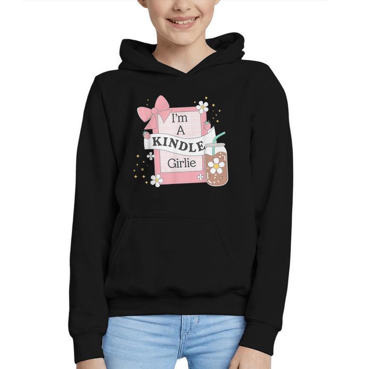 Cute Bookish Kindle Girlie Nerdy Read Book Lover Girl Women Graphic Youth Hoodie