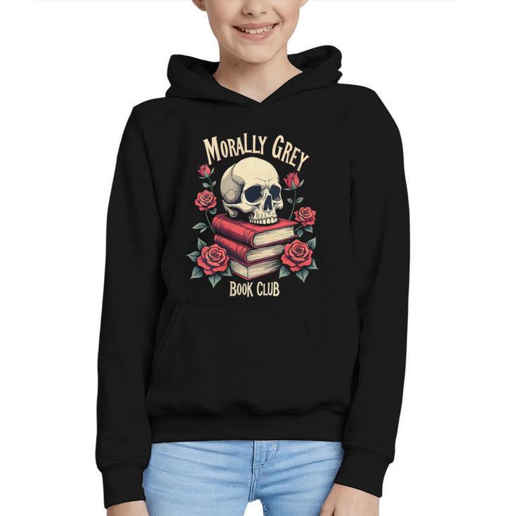 Dark Romance Romantasy Smutty Book Lover Morally Grey Merch Graphic Youth Hoodie