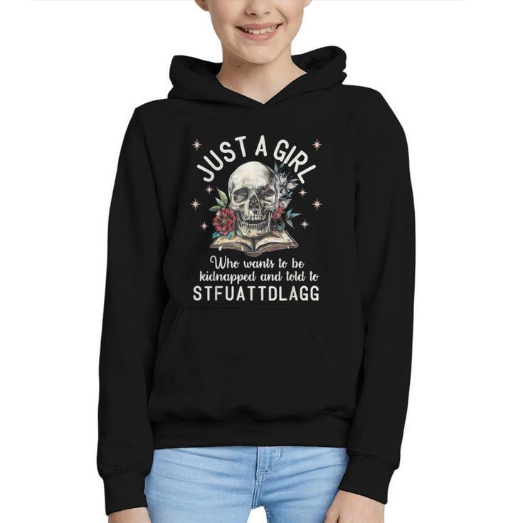Dark Romance Smutt Book Merch STFUATTDLAGG Good Girl Trigger Graphic Youth Hoodie