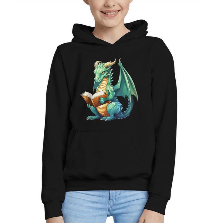 Dragon With Book Graphic Youth Hoodie