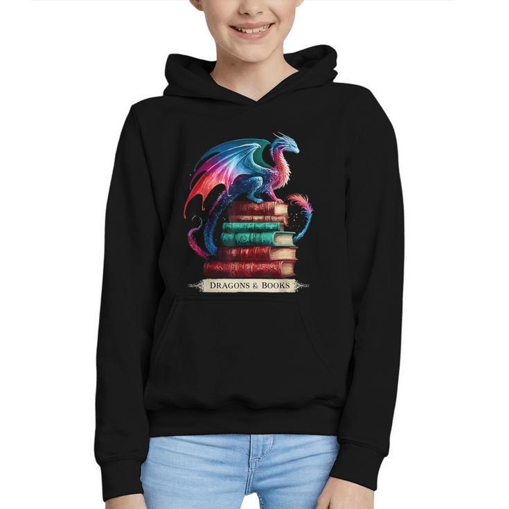Dragons And Books Dragonworm Book Lover Reading Graphic Youth Hoodie