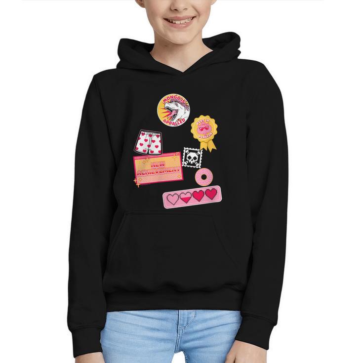 Dungeon Crawler Carl Colorful Sticker Collage LitRPG Book Graphic Youth Hoodie