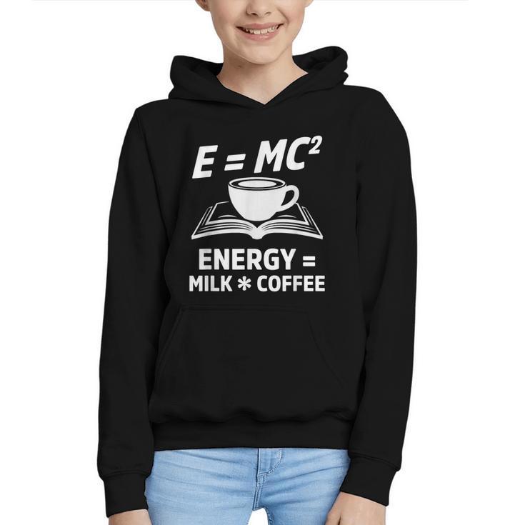EMC2 Energy Milk x Coffee Science Book Math Lover Graphic Youth Hoodie