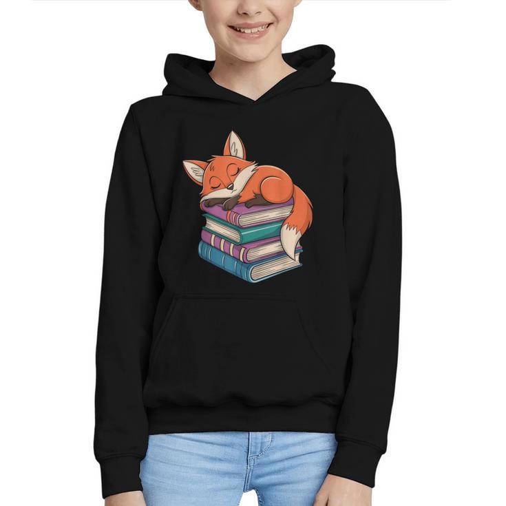 Fox Reading Book Pajama Sleep Graphic Youth Hoodie
