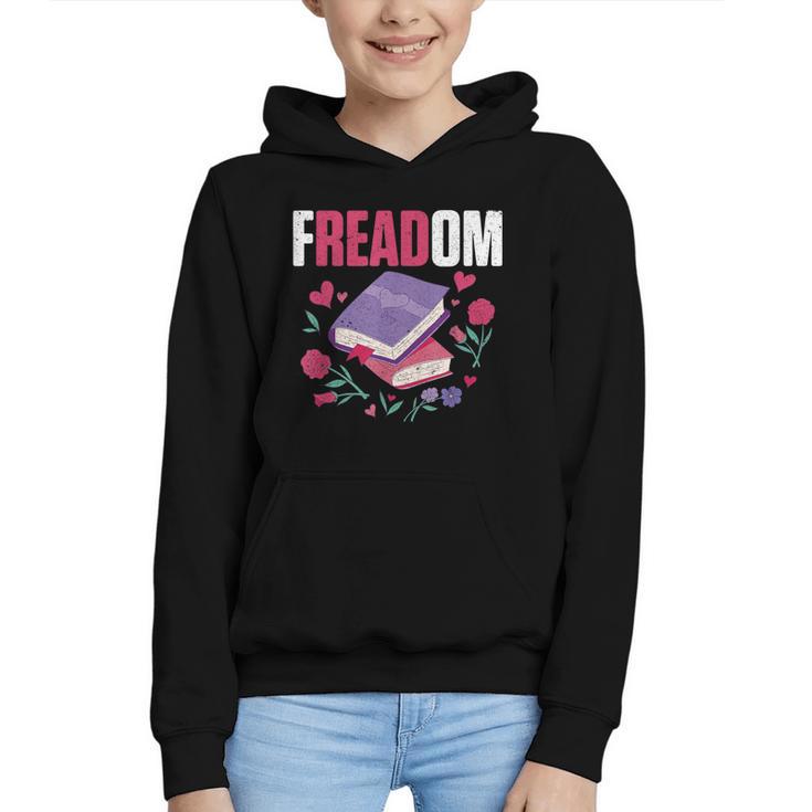 Freadom Anti Ban Books Freedom To Read Book Reading Graphic Youth Hoodie