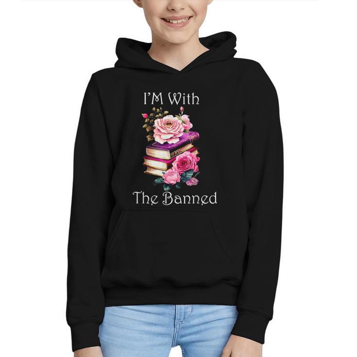 I'm With The Banned Books Bold Statement Against Censorshi Graphic Youth Hoodie