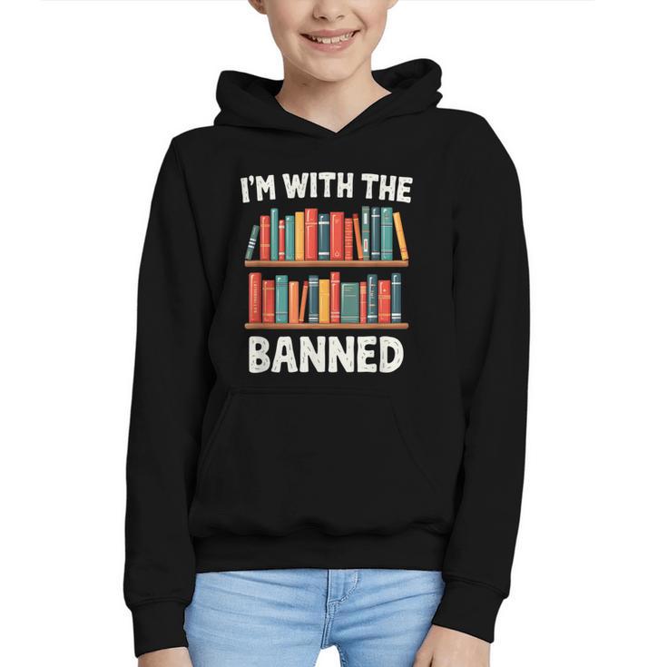 I'm With The Banned Librarian Banned Book Lover Reader Graphic Youth Hoodie