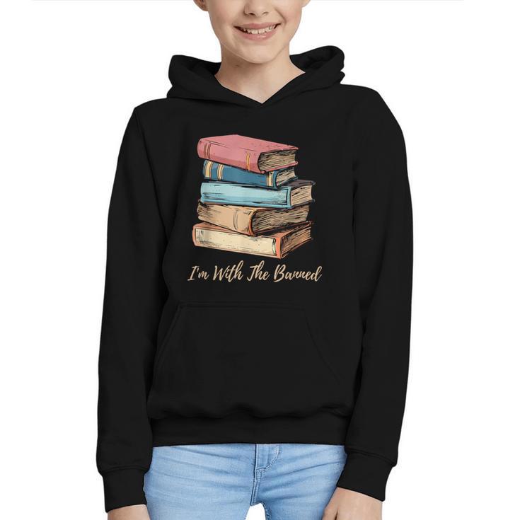 I'm With The Banned Read Banned Books Bookworm Men Women Graphic Youth Hoodie