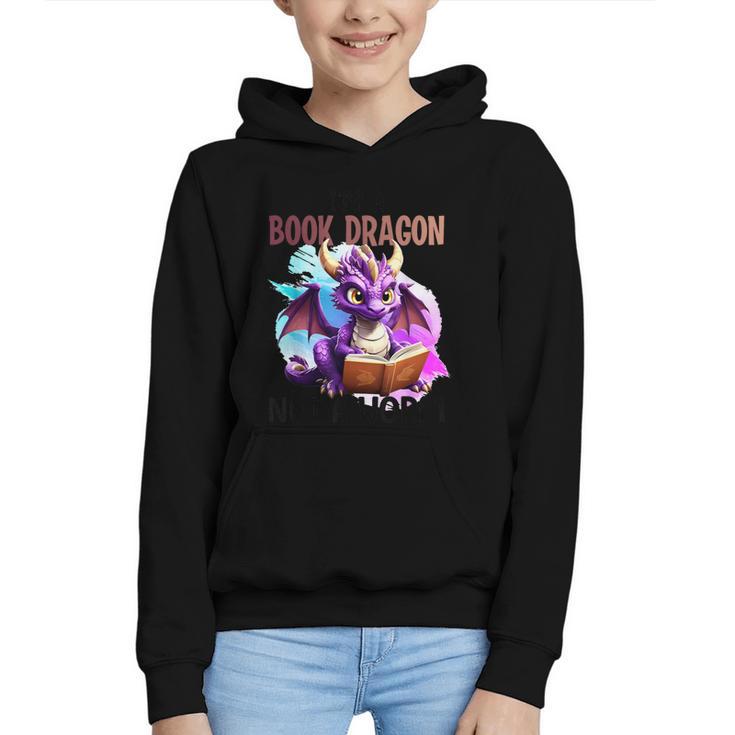 I'm A Book Dragon Not A Worm Graphic Youth Hoodie
