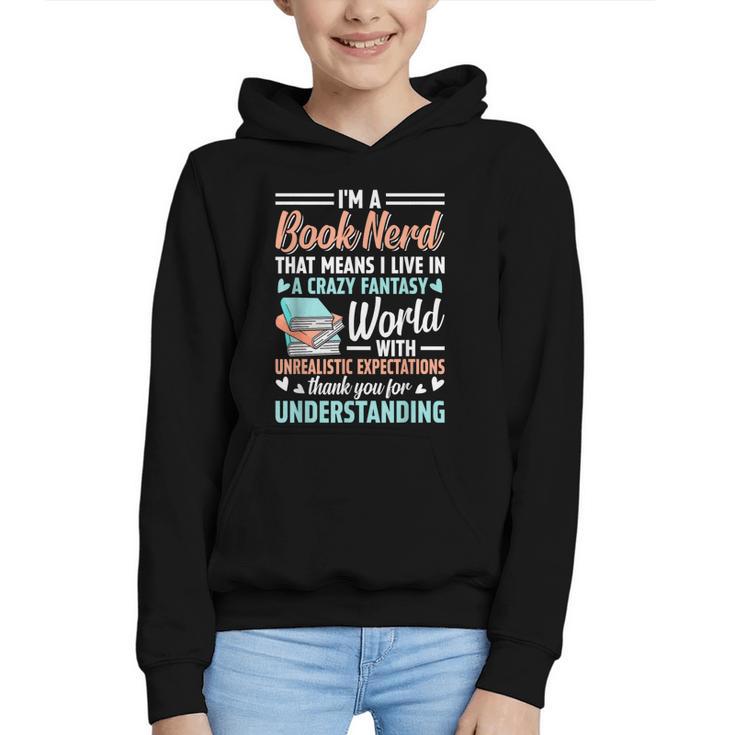 I'm a Book Nerd Bookworm Graphic Youth Hoodie