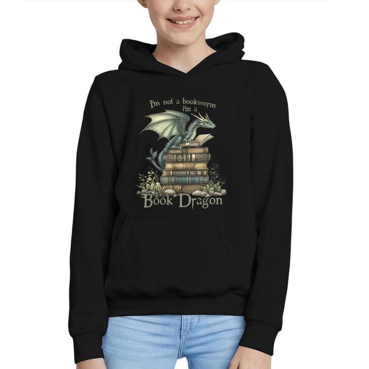 I'm Not A Bookworm I'm A Book Dragon Graphic Youth Hoodie