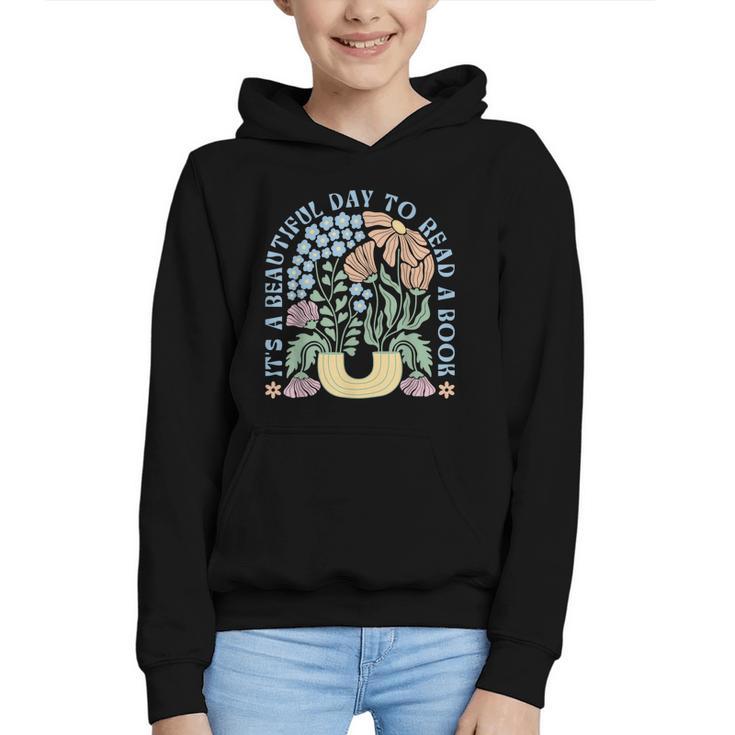 It's A Beautiful Day To Read A Book Librarian Book Lover Graphic Youth Hoodie
