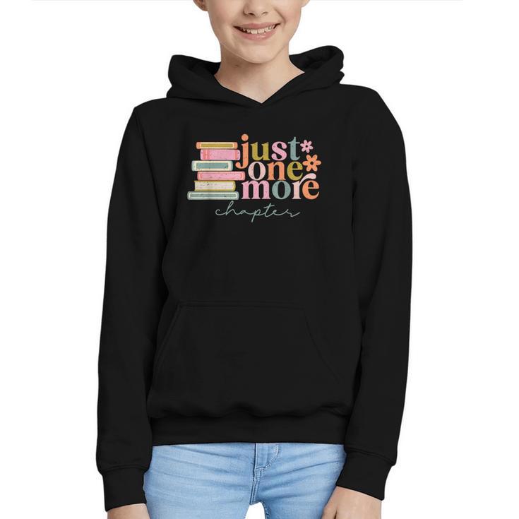 Just One More Chapter Book Lovers Reading Teacher Graphic Youth Hoodie