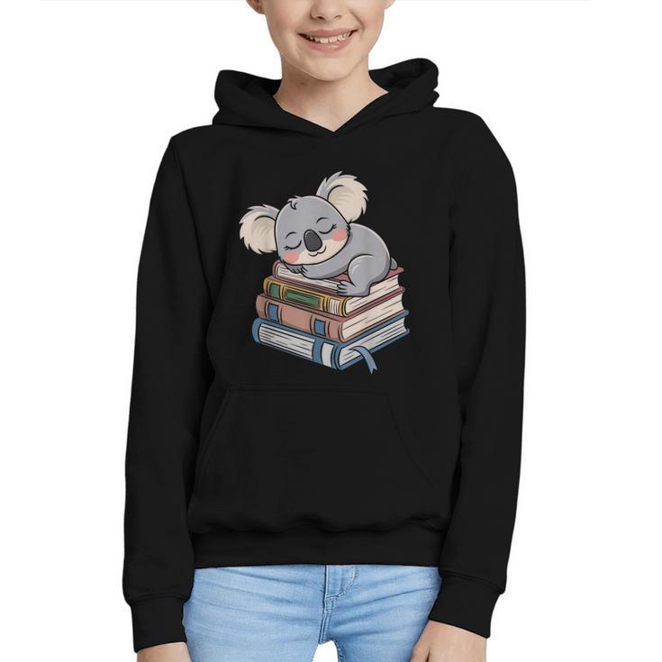 Koala Reading Book Pajama Sleep Graphic Youth Hoodie
