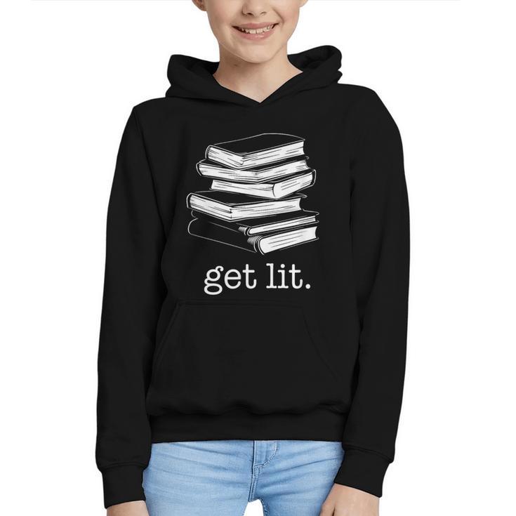 Let's Get Lit Books Graphic Youth Hoodie
