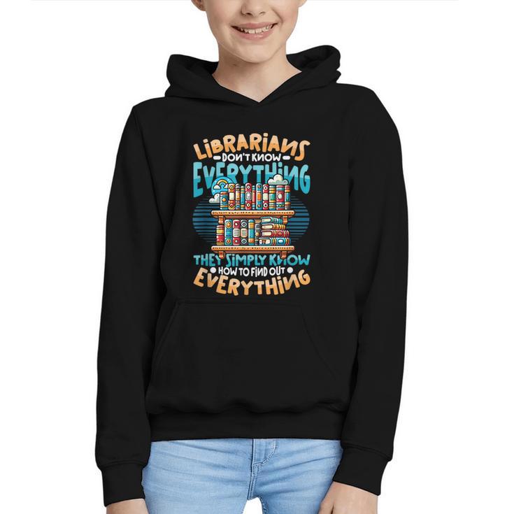 Librarian Book Lover Library Librarian Graphic Youth Hoodie