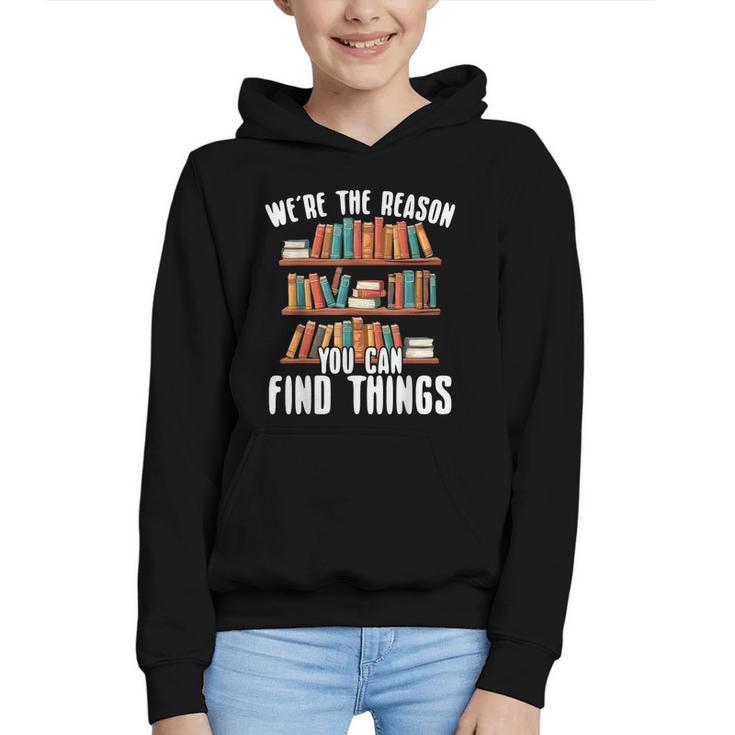 Librarian Reading Books Lover Library Graphic Youth Hoodie