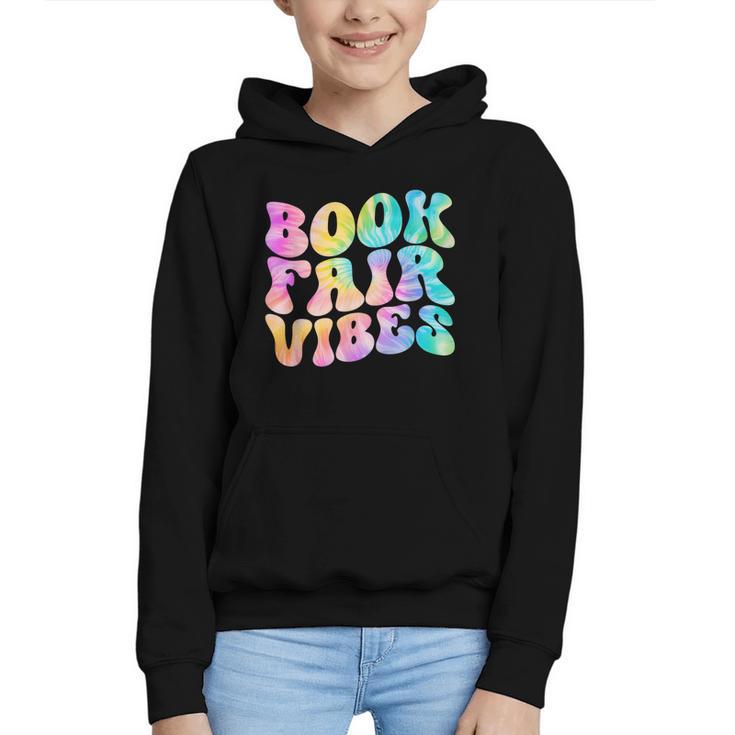 Library Book Fair Vibe Tie Dye School Reading Nostalgic Graphic Youth Hoodie