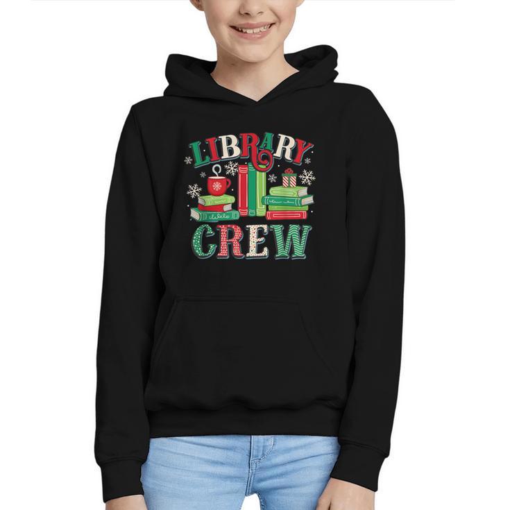Library Crew Book Lovers Reader Teacher Librarian Christmas Graphic Youth Hoodie
