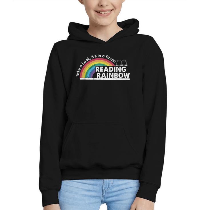 Take A Look It's In A Book Retro Reading Book Lover Graphic Youth Hoodie