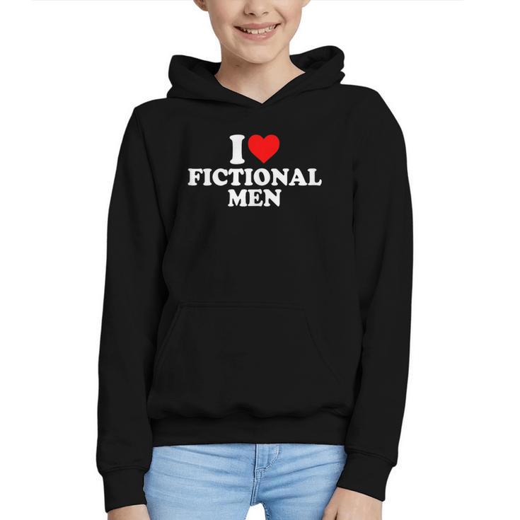 I Love Heart Fictional Men Simple Cute Books Reading Graphic Youth Hoodie