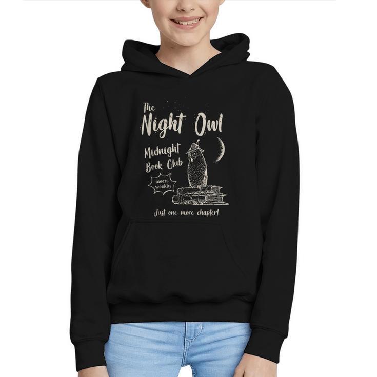 Night Owl Book Club Bookish Book Lover Tee Graphic Youth Hoodie