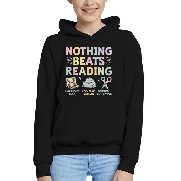 Nothing Beats Reading Book Librarian Across America Kids Graphic Youth Hoodie