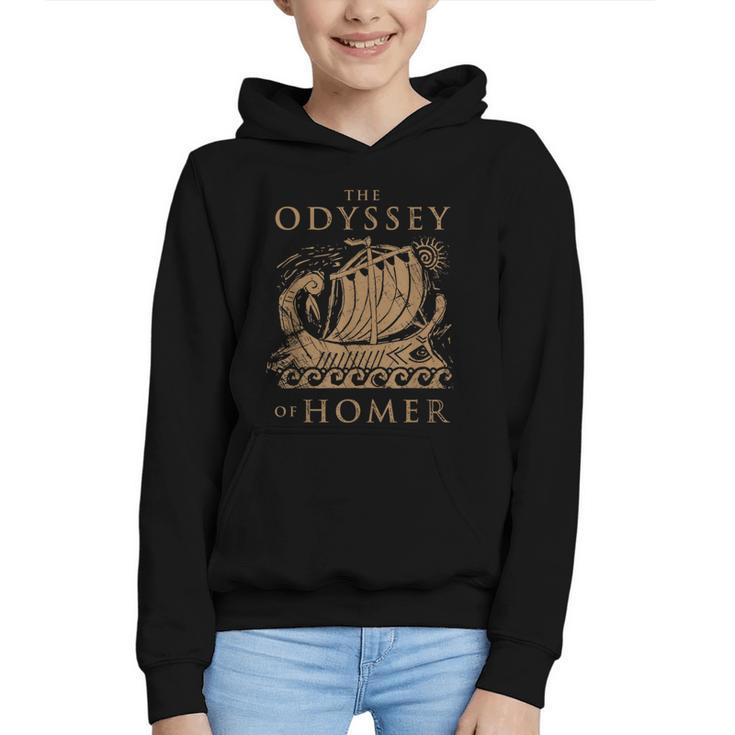 Odisea Soulz Iliad Odyssey Homer Ancient Greek History Book Odyssey Small Graphic Youth Hoodie