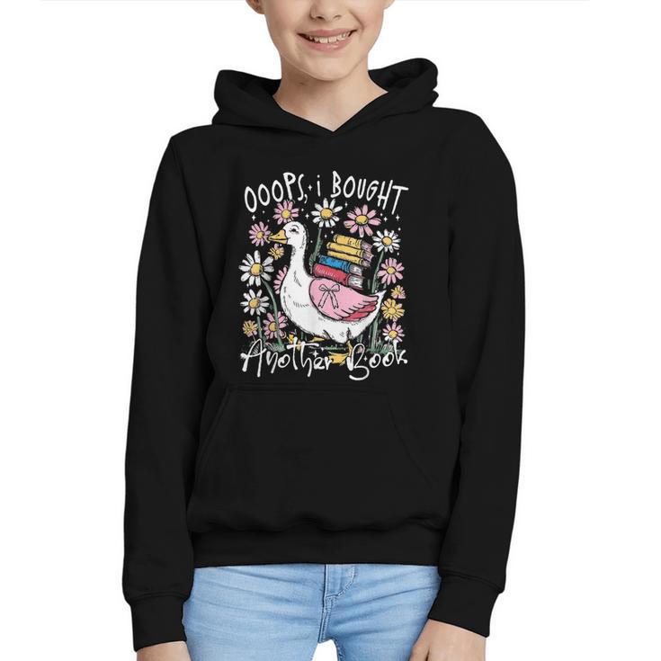 Oops I Bought Another Book Goose Bookish Graphic Youth Hoodie