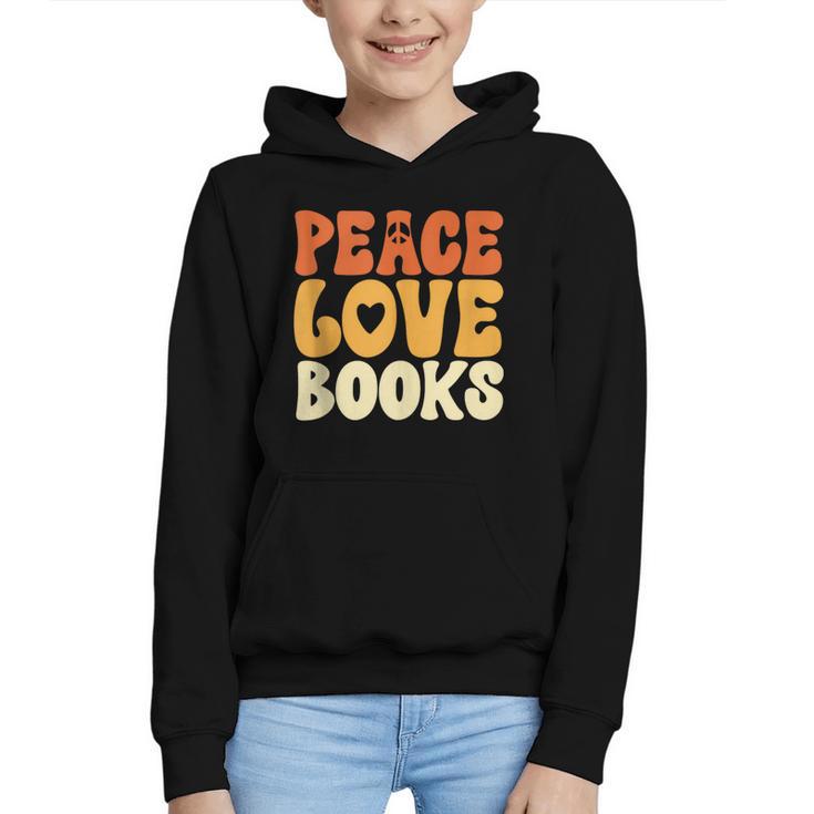 Peace Love Books Men Women Graphic Youth Hoodie