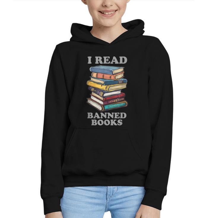 I Read Banned Books Bookworm Graphic Youth Hoodie