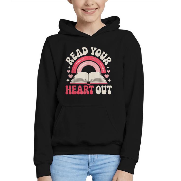 Read Your Heart Out Book Lover Fun Reading Time Graphic Youth Hoodie