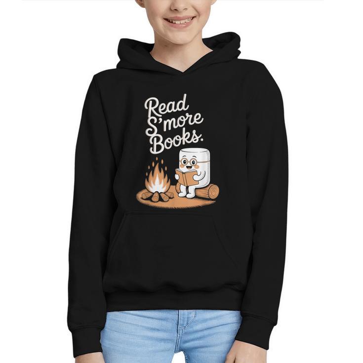 Read S'More Books Camping Outdoors Reading Campfire Smores Graphic Youth Hoodie