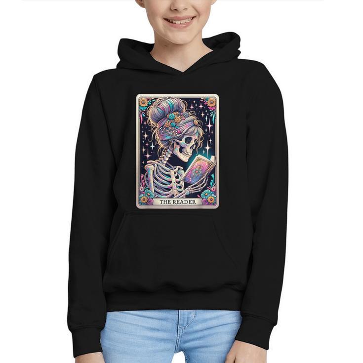 The Reader Tarot Card Women Book Lover Librarian Read Graphic Youth Hoodie