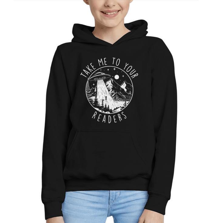 Take Me To Your Readers Book Lover Reading Bookworm Graphic Youth Hoodie