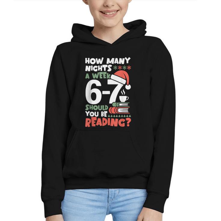 Reading 67 Meme English Teacher Christmas Book Lover Graphic Youth Hoodie