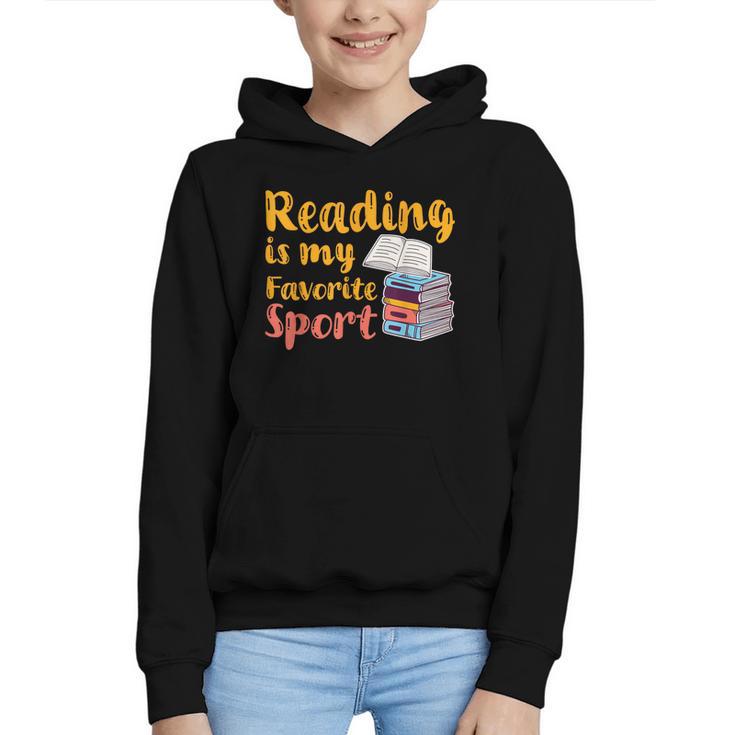 Reading Is My Favorite Sport Book Lovers Graphic Youth Hoodie