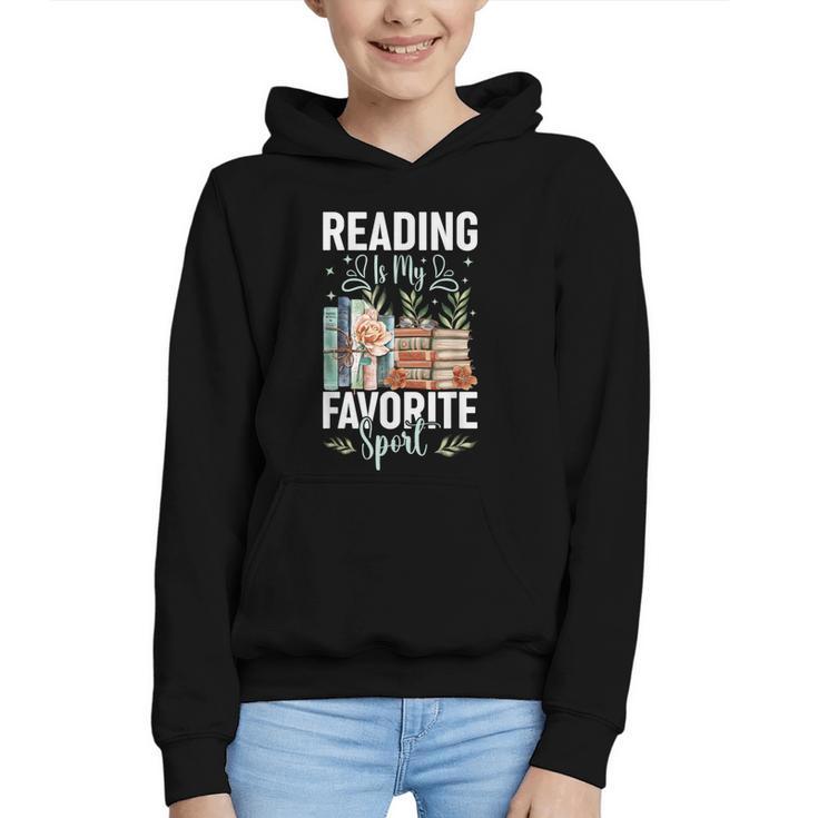 Reading Is My Favorite Sport Bookworm Graphic Youth Hoodie