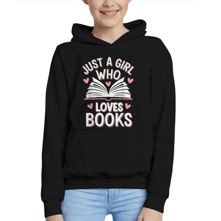Reading Just A Girl Who Loves Books Graphic Youth Hoodie