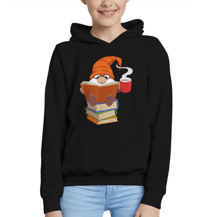 Reading Lover Book Graphic Gnome Graphic Youth Hoodie