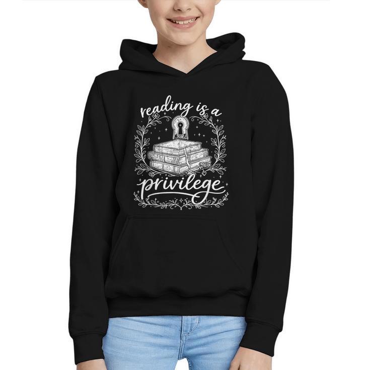 Reading Is A Privilege Vintage Reading Lover Books Graphic Youth Hoodie