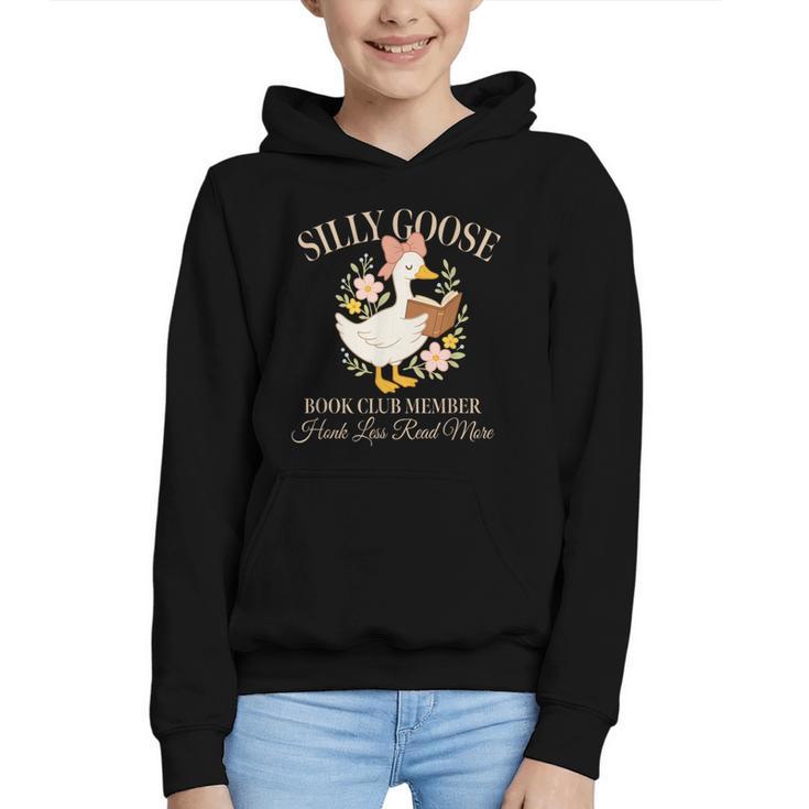 Silly Goose Book Club Member Reading Lover Graphic Youth Hoodie
