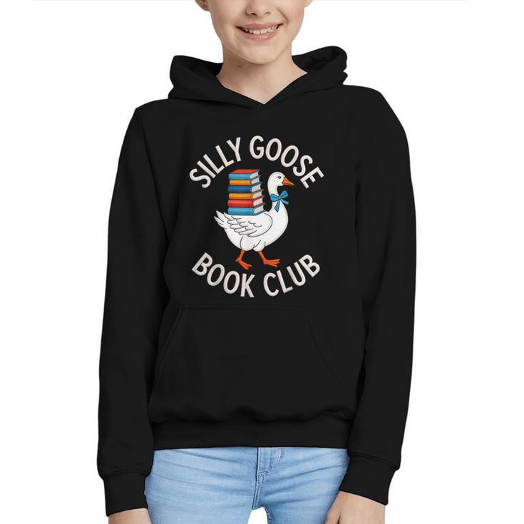 Silly Goose Book Club Reading Lover Graphic Youth Hoodie
